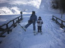 Josselin et Eva, déjà sur des skis !!