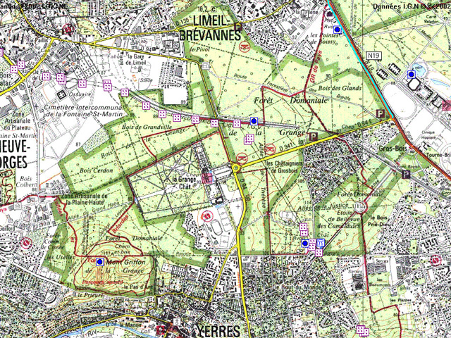Partis de Yerres, on a fait le tour du chateau, puis pass de l'autre ct de la ligne TGV, puis retour